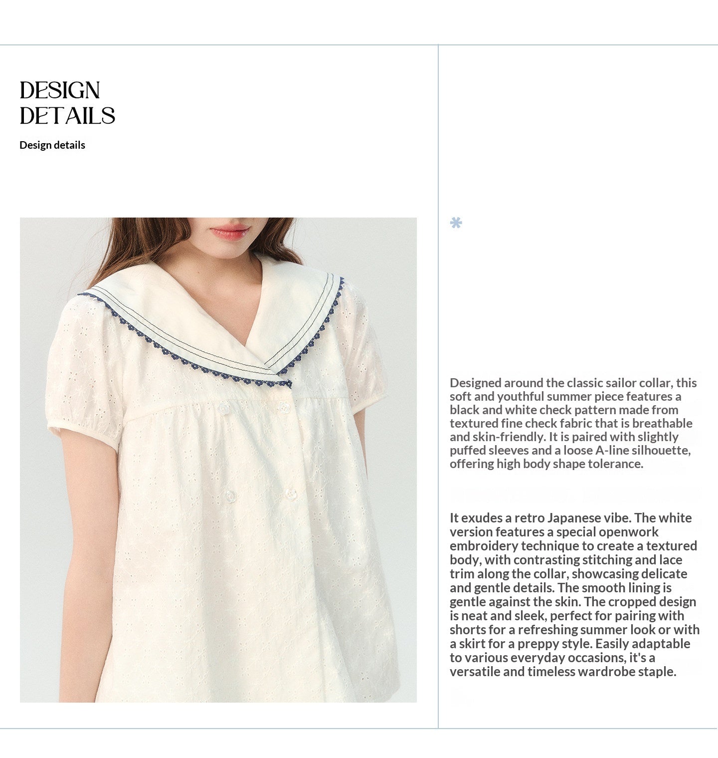 "Sea Breeze Chronicle" White Sailor Collar Skirt Set LL2026185