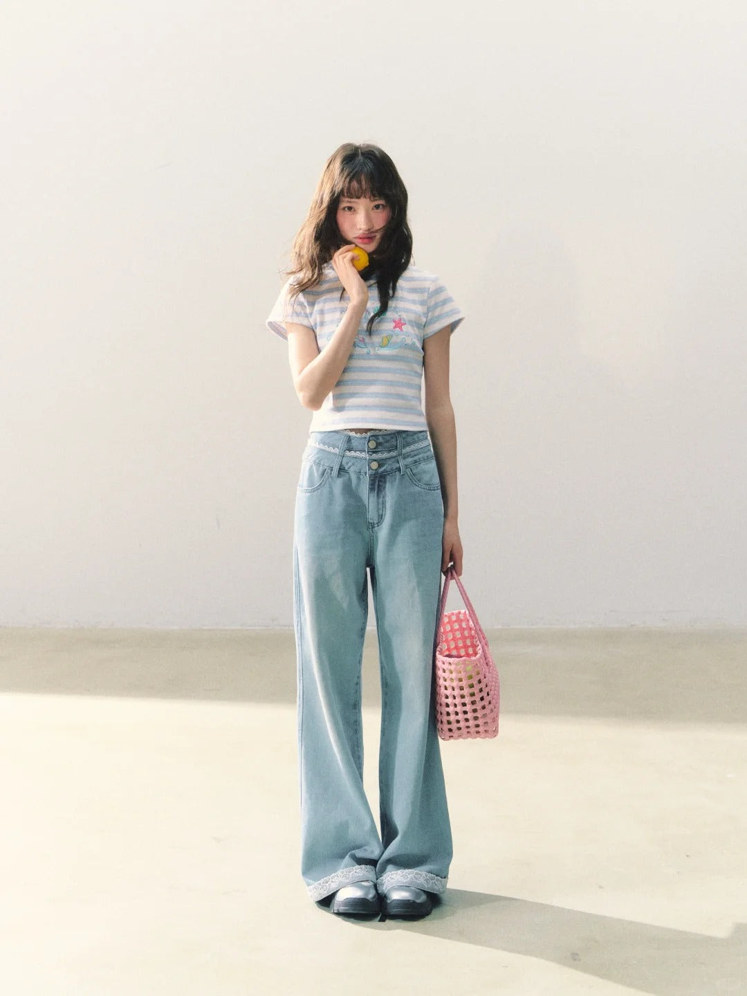 罐头士多所 - 轻吻盛夏 Lace Whisper Wide-Leg Pants