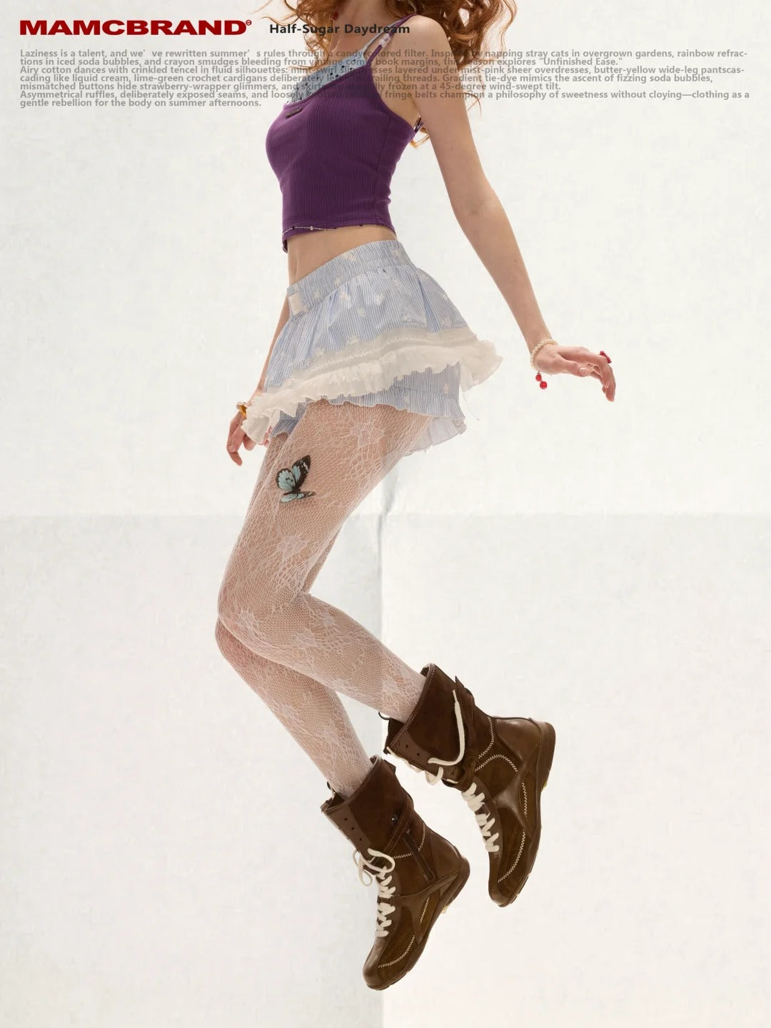 MAMC - Striped Floral Ruffle Mini Skort – Sweet & Versatile Summer Essential