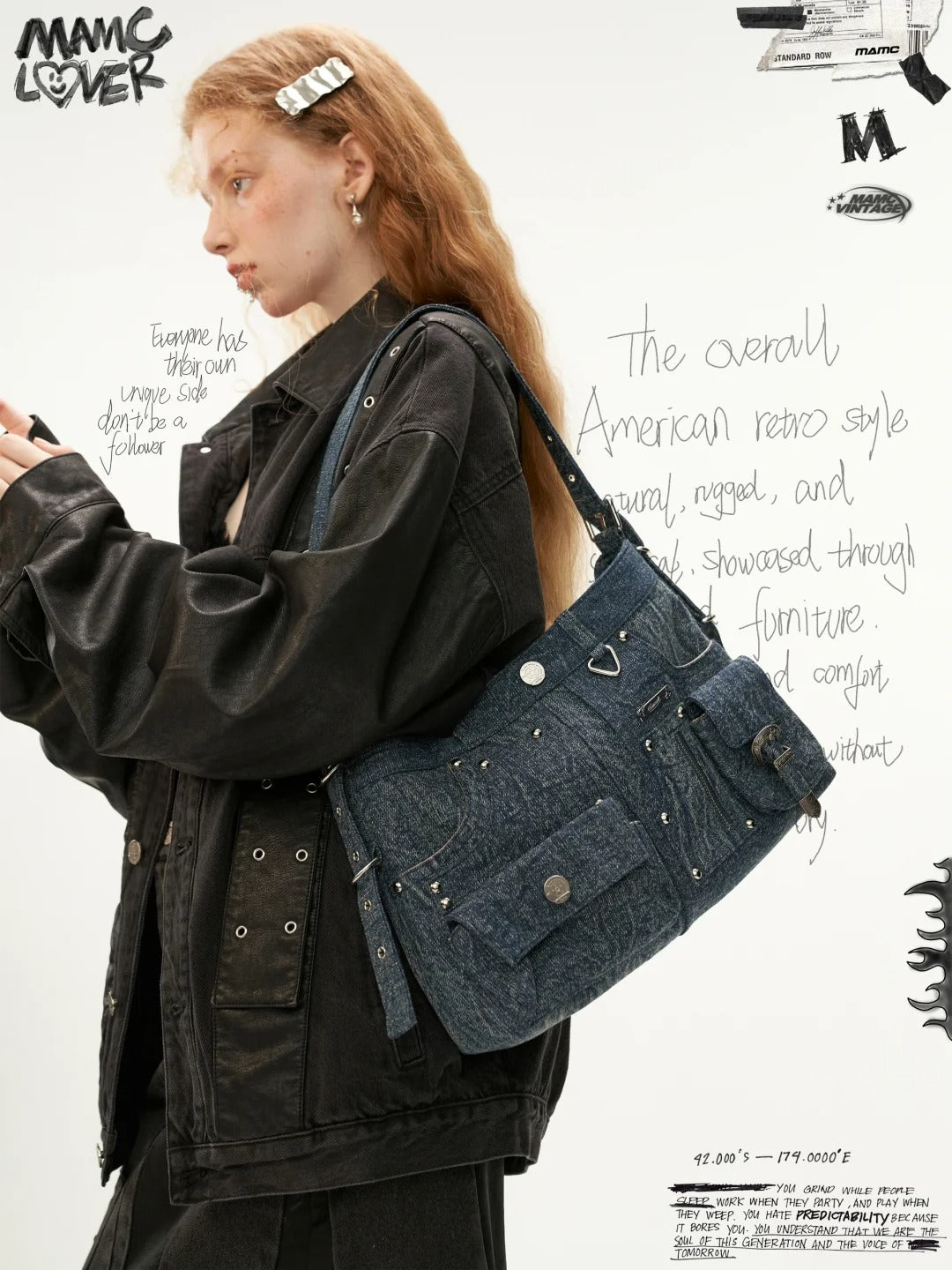 MAMC - Retro Washed Denim Bag