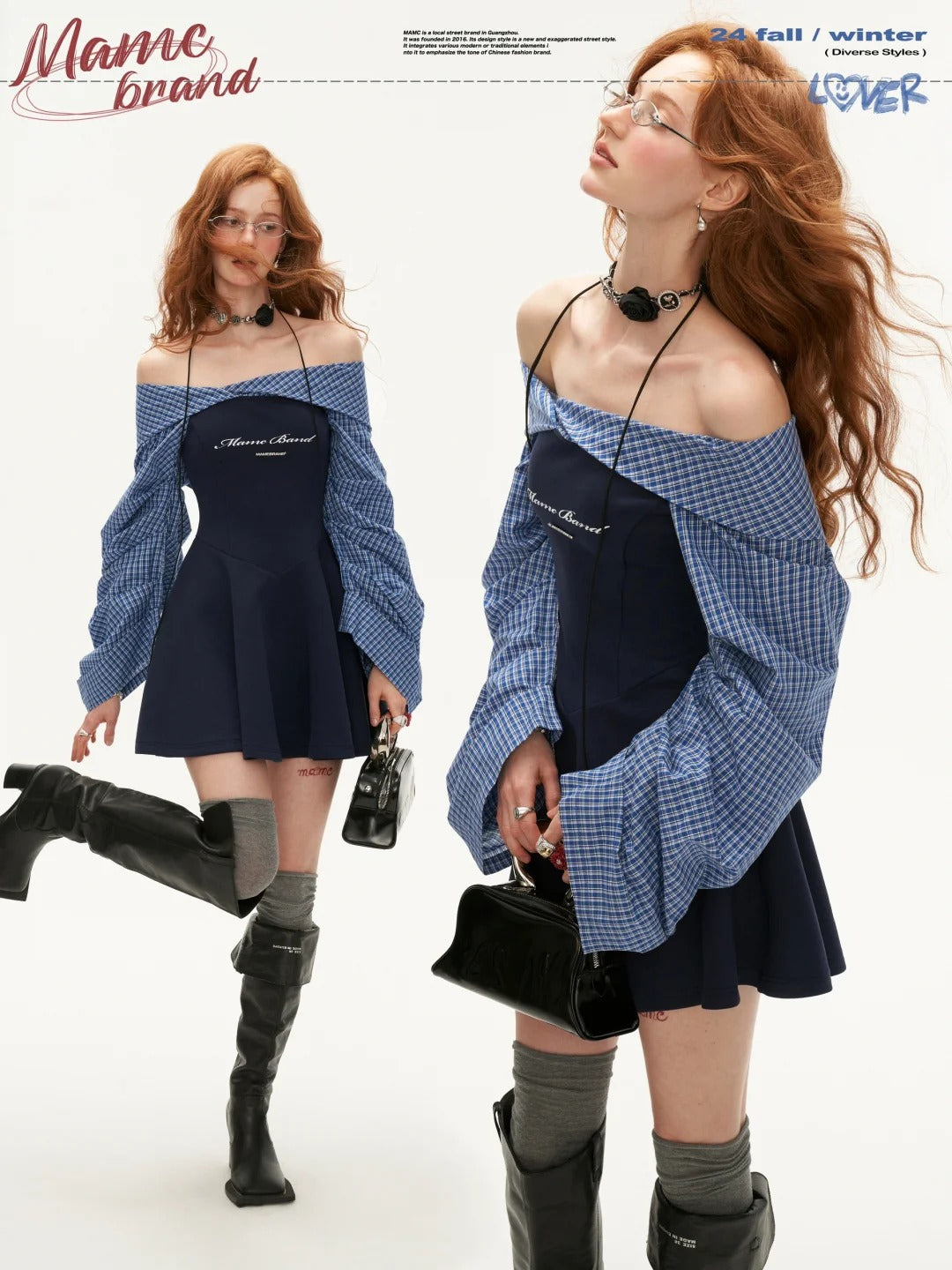 MAMC - One-Shoulder Long-Sleeved Skirt