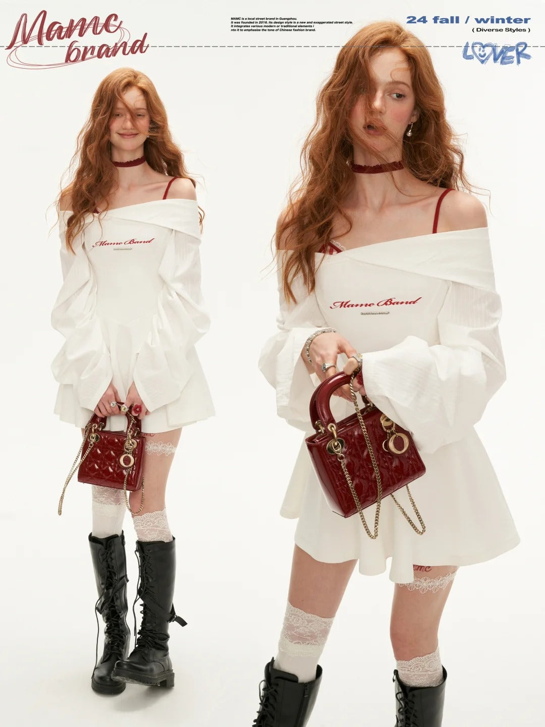 MAMC - One-Shoulder Long-Sleeved Skirt