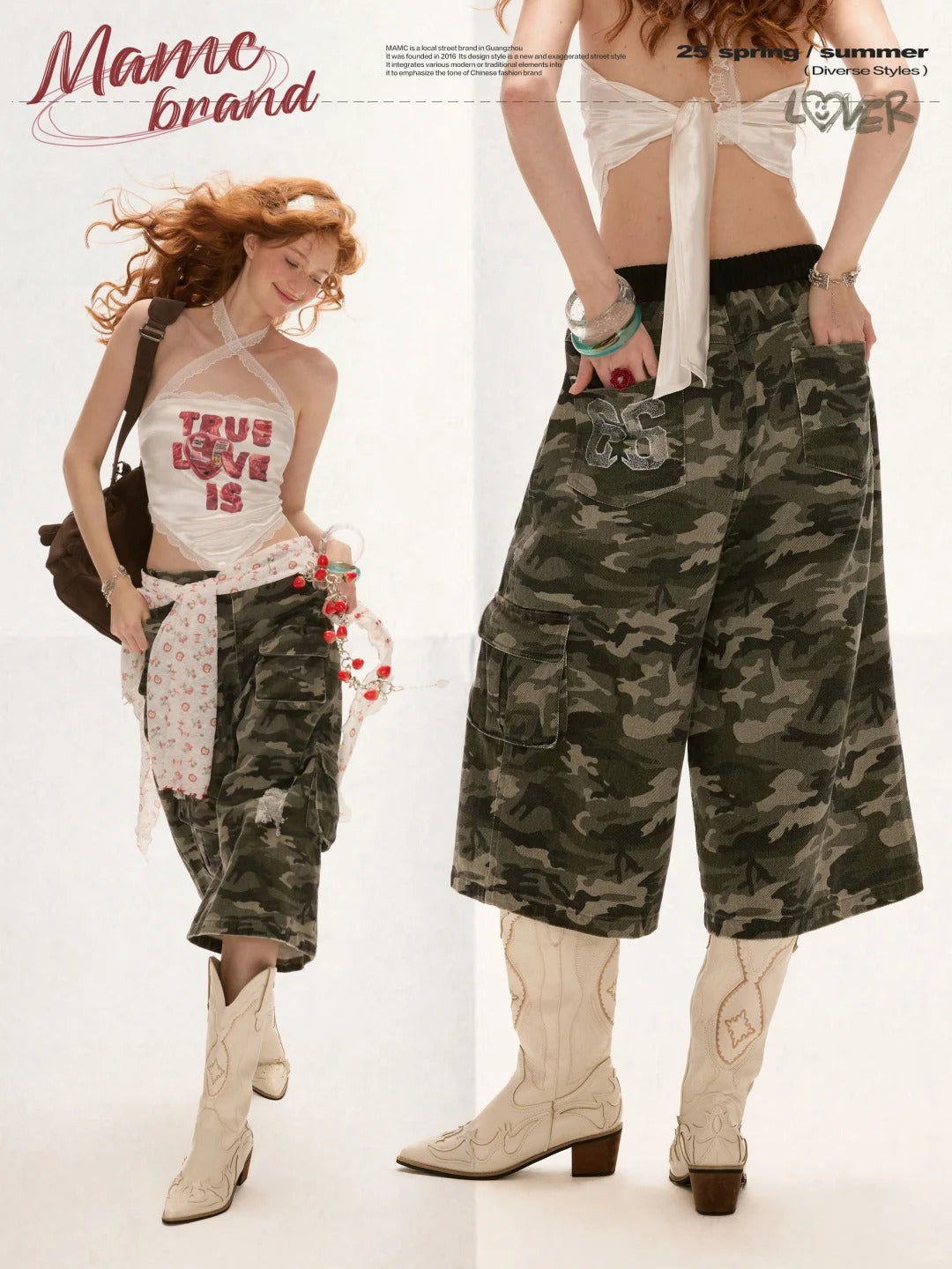 MAMC - Camo Utility Denim Shorts