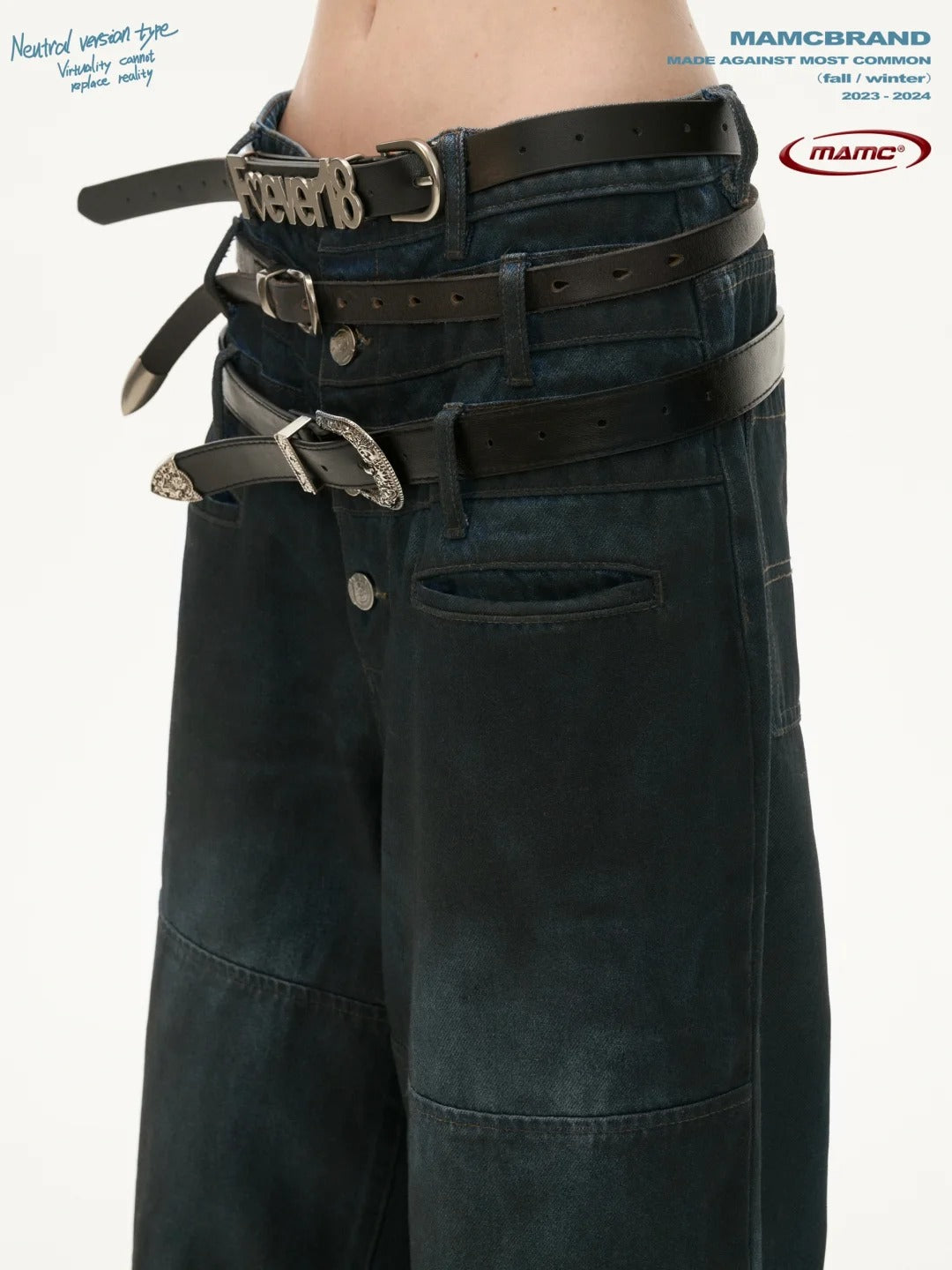 MAMC - Three-Waist American Retro Jeans (not include belt)