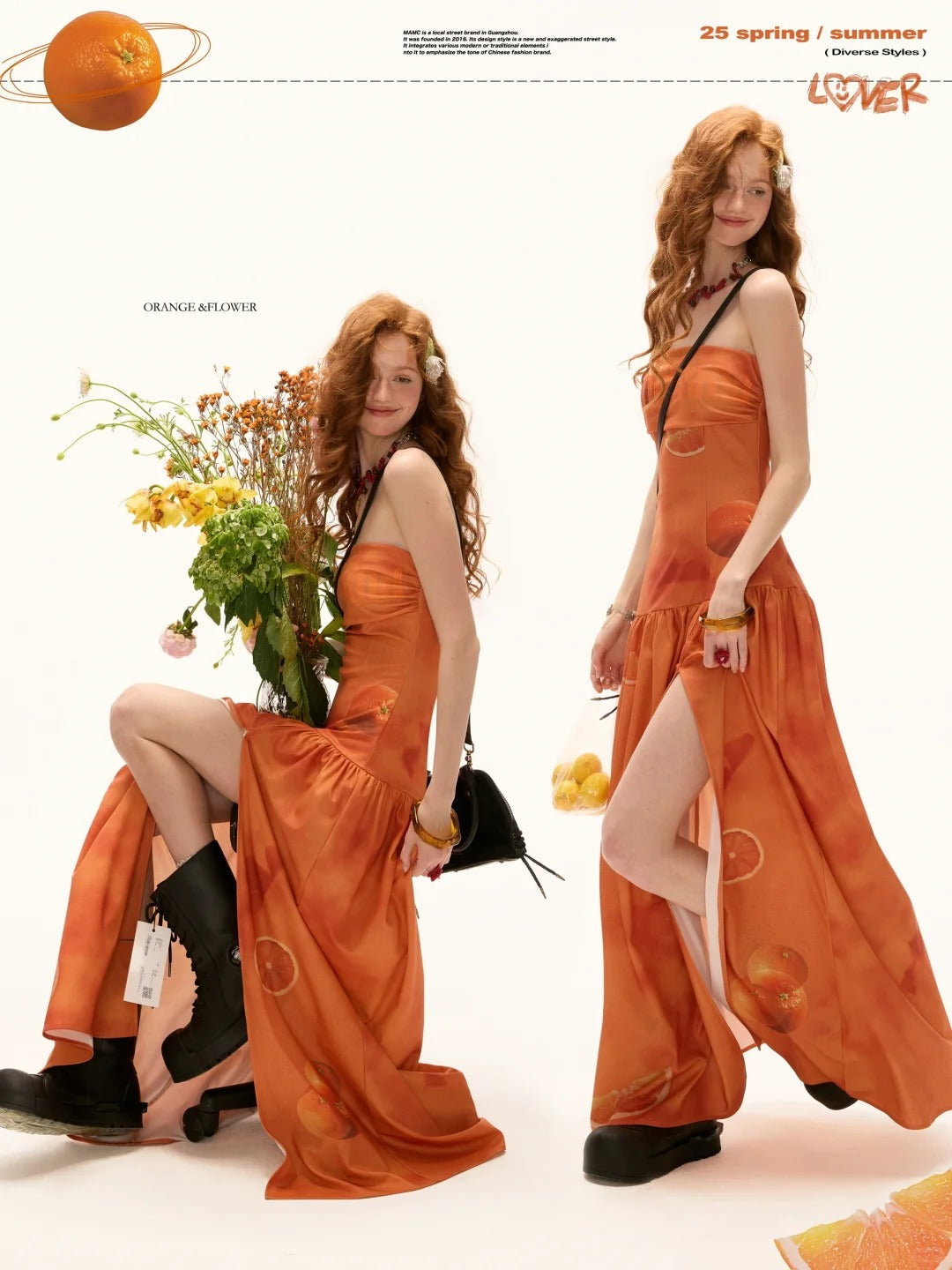 MAMC - Citrus Escape Strapless Dress