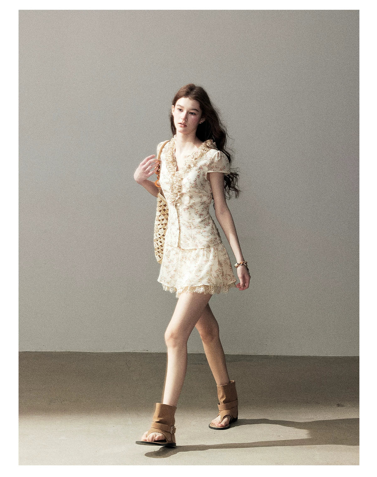 "Daisies in Your Arms" Soft Goose Yellow Chiffon Set