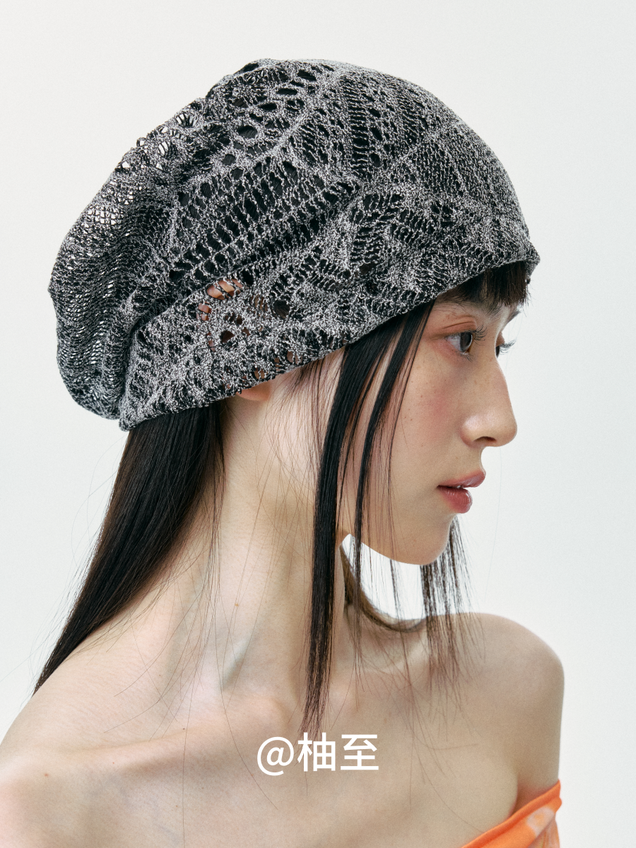 Open-Knit Mesh Beanie – Lightweight Breathable Slouchy Hat