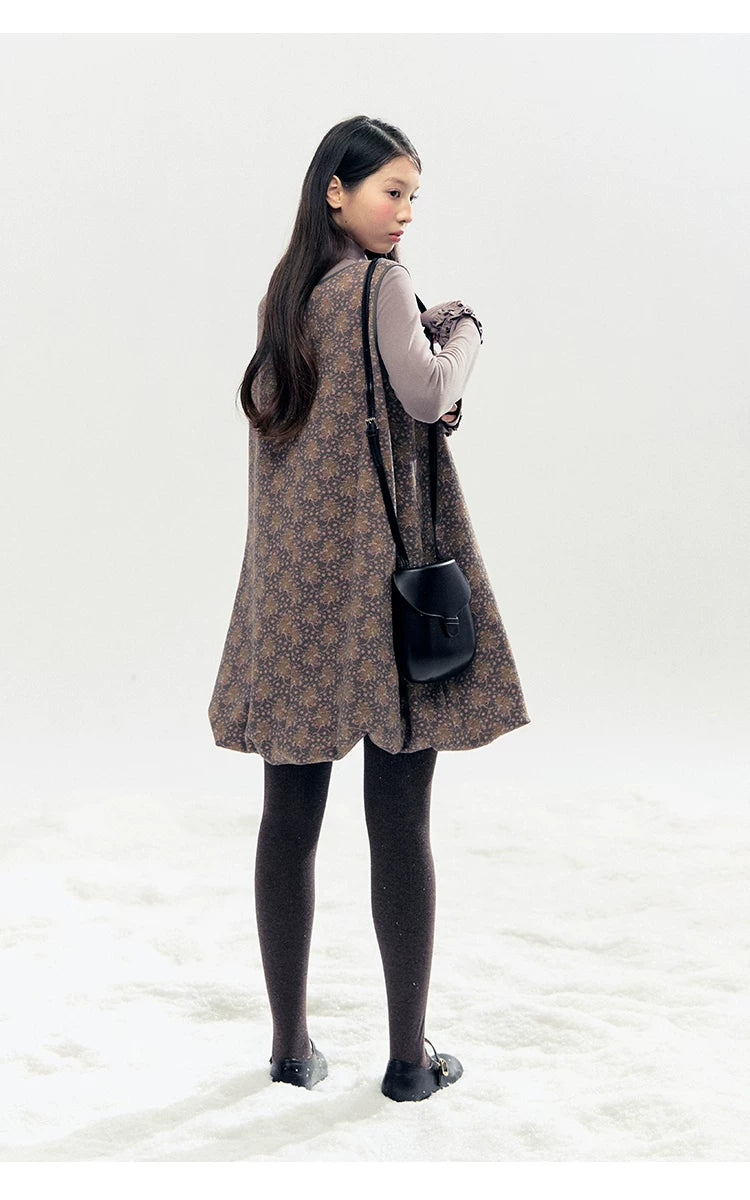 "Lavender Mist" Smoky Mauve Ruffle Ruched Turtleneck Knit Top