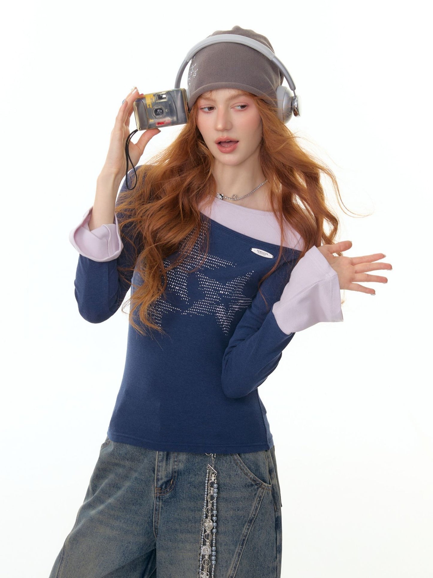 ZiziFei - Starlight Color-Block Knit Sweater