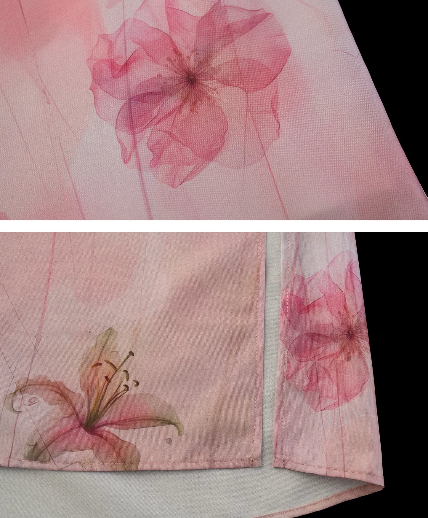 "Peach Bloom Mood" Bow Cami & Midi Skirt Set WE906