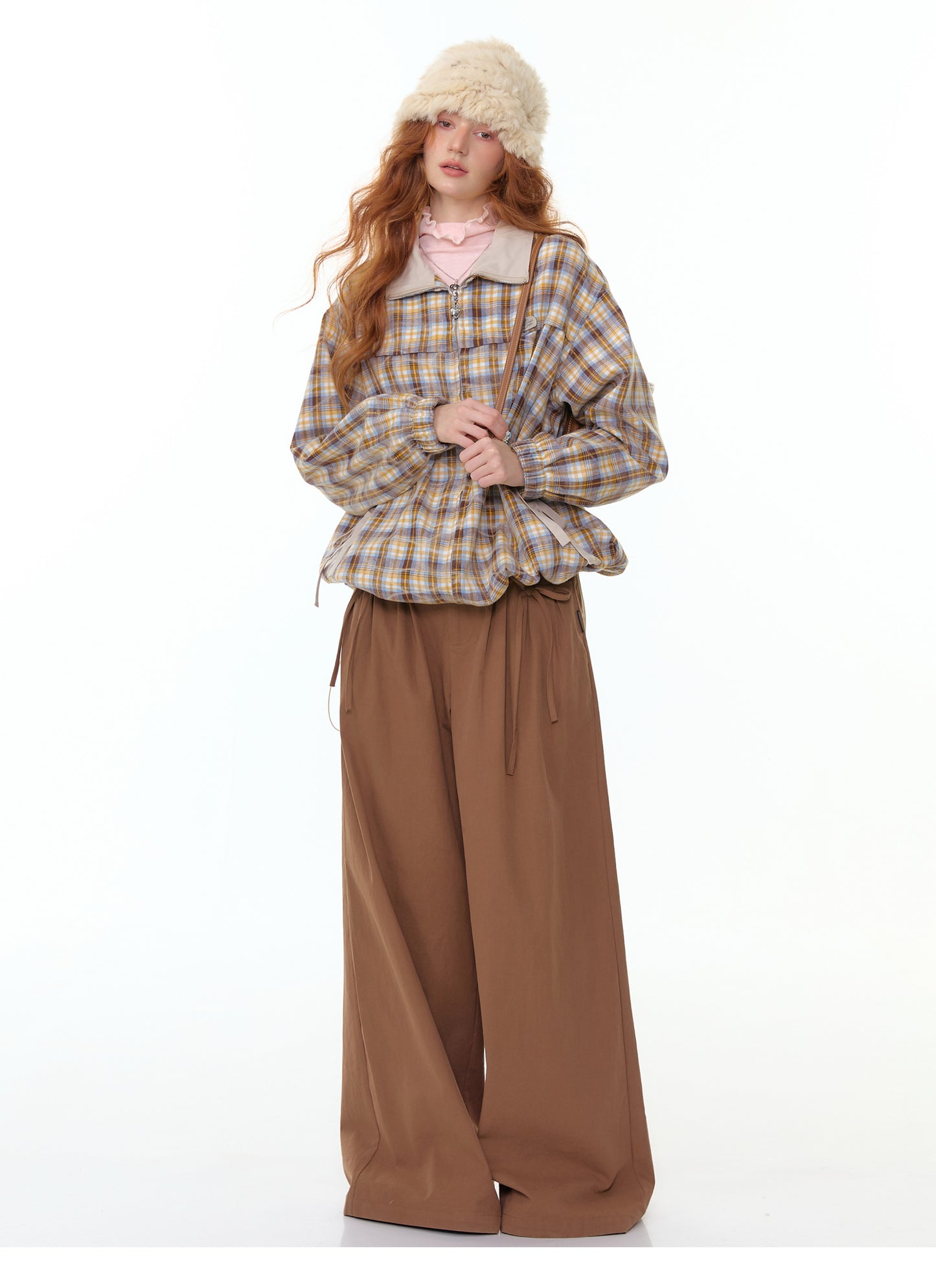 ZiziFei - "Paper Doll Magic" Wide-Leg Ribbon Pants