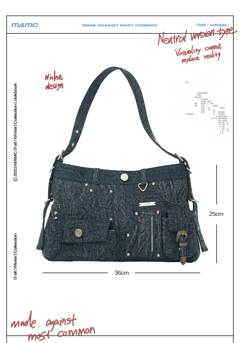 MAMC - Retro Washed Denim Bag