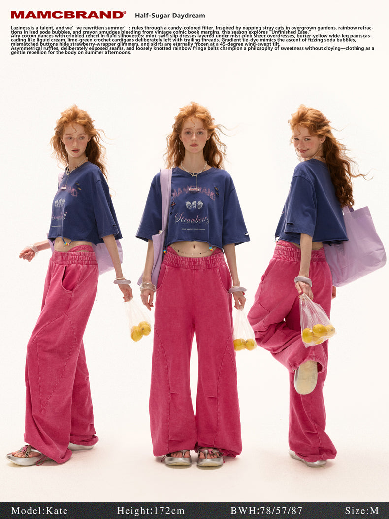 MAMC -Vintage-Washed Drawstring Hem Sweatpants