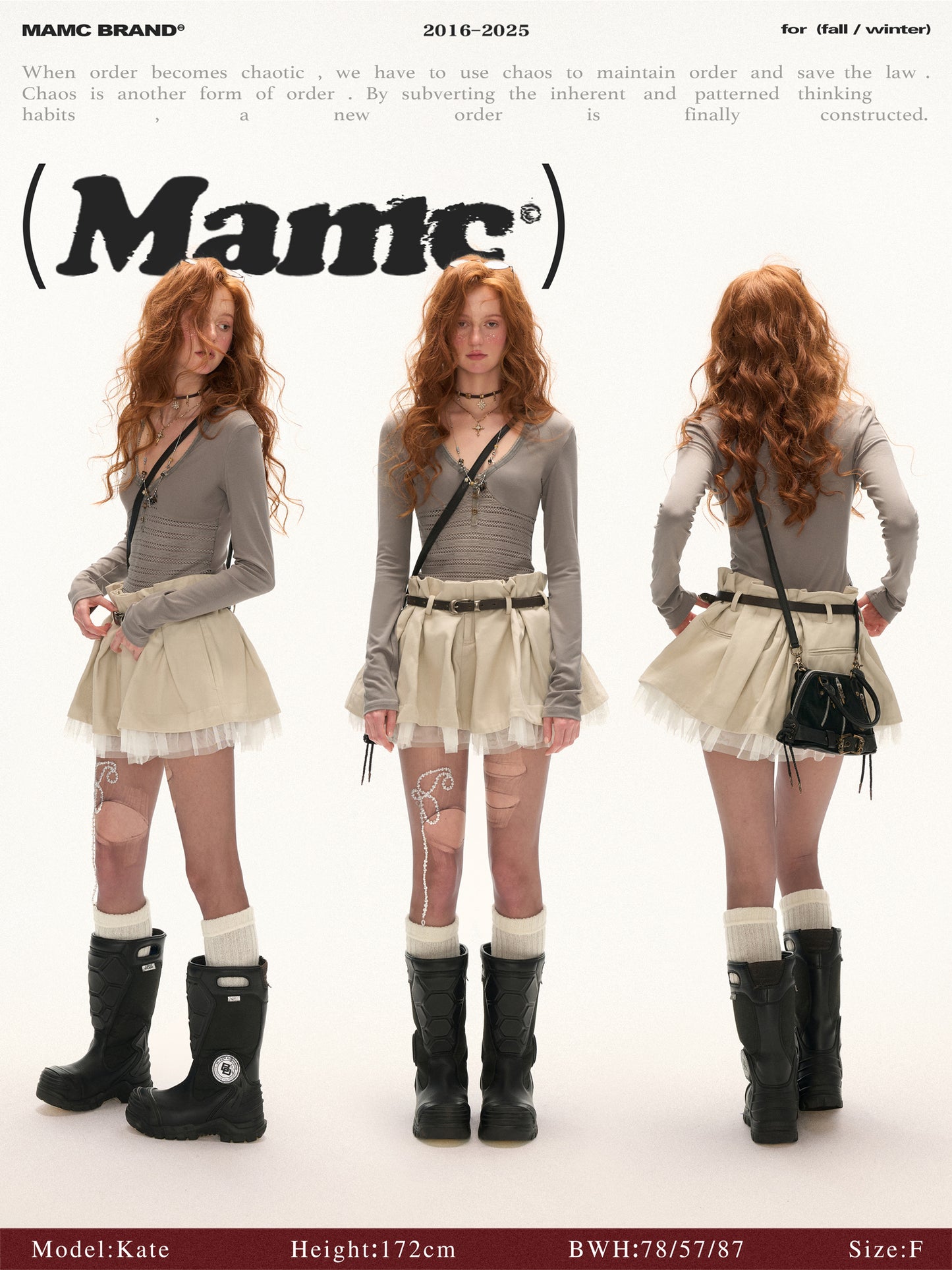 MAMC - “Layer Play” Belted Utility Skirt