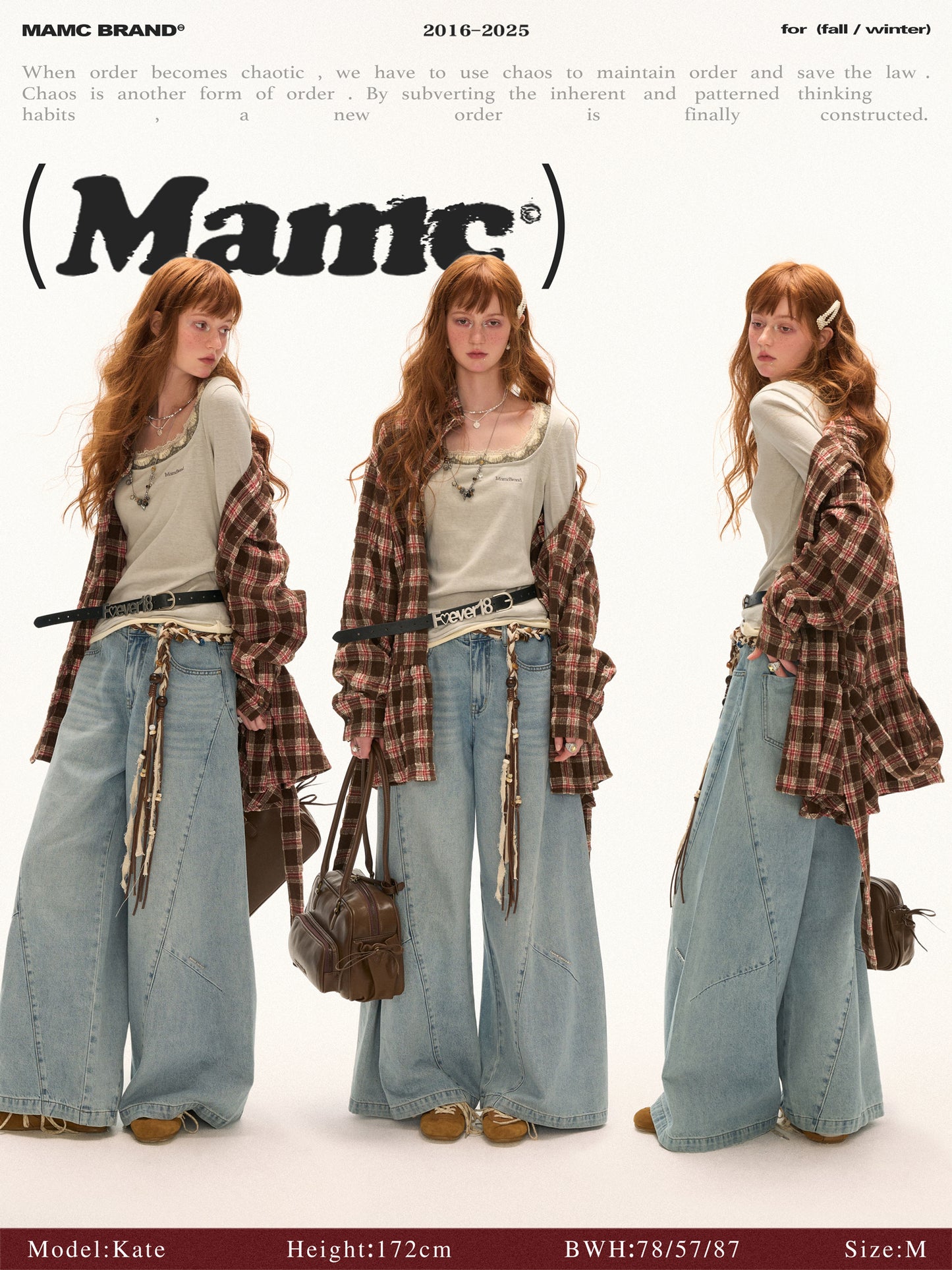 MAMC - Gravity Washed Wide-Leg Jeans