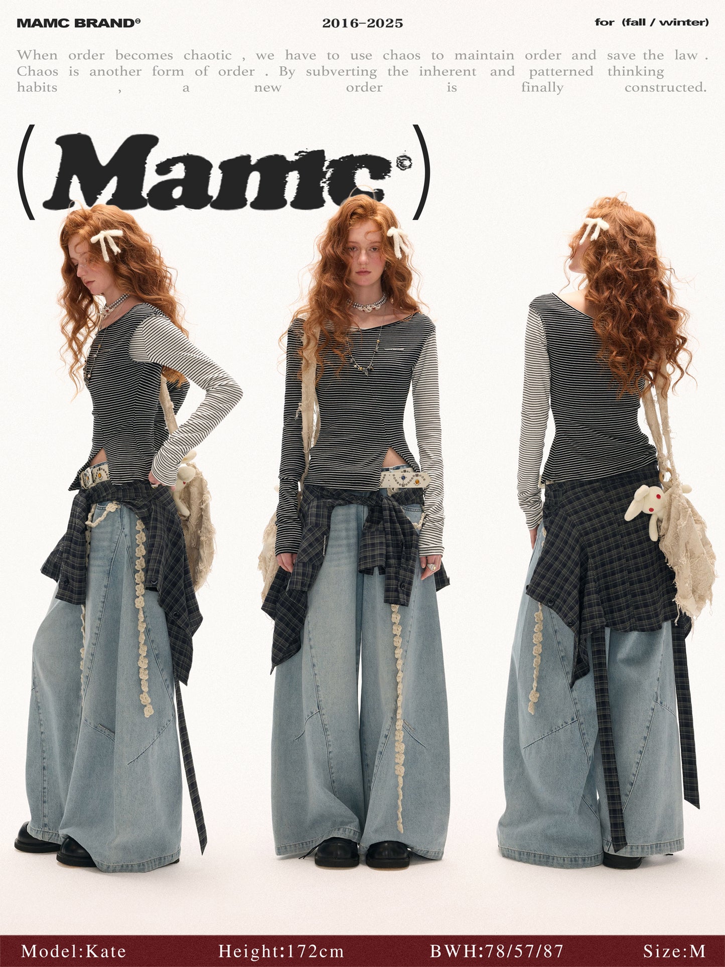 MAMC - Slim Fit Striped Two-Tone Top
