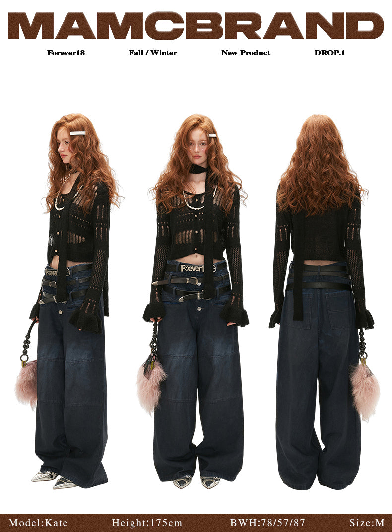 MAMC - Three-Waist American Retro Jeans (not include belt)