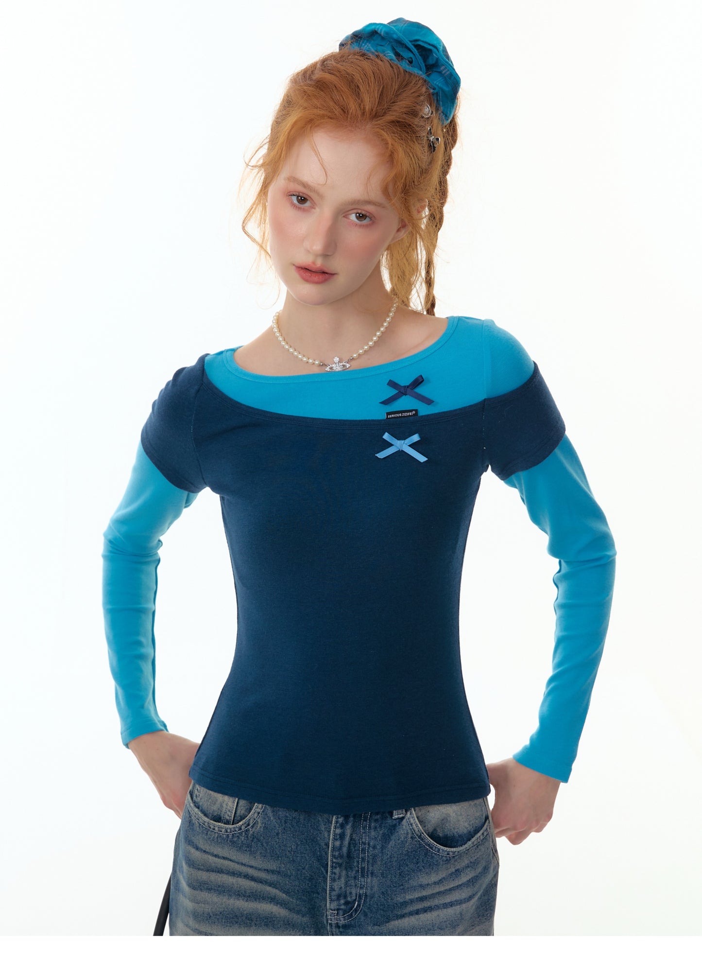 ZiziFei - Deconstructed Faux Two-Piece Knit Top