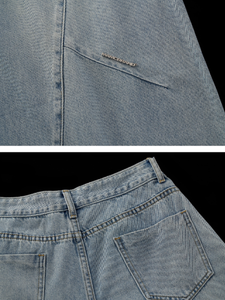 MAMC - Gravity Washed Wide-Leg Jeans