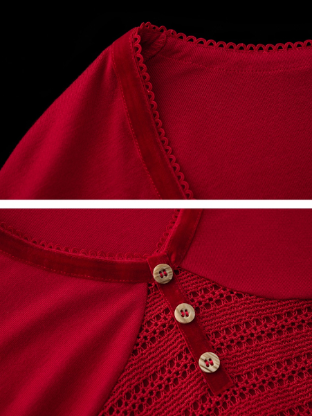 MAMC - Hollow-Out Panel V-Neck Slim Fit Top