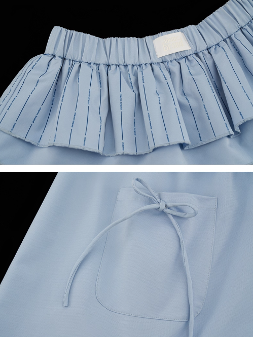 MAMC - Pastel Tiered Pocket Maxi Skirt