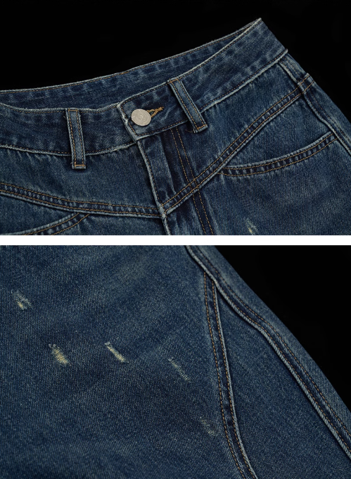 MAMC - Vintage Washed Flare Cargo Jeans