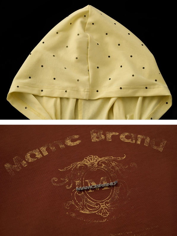 MAMC - Layered-Look Polka Dot Hoodie