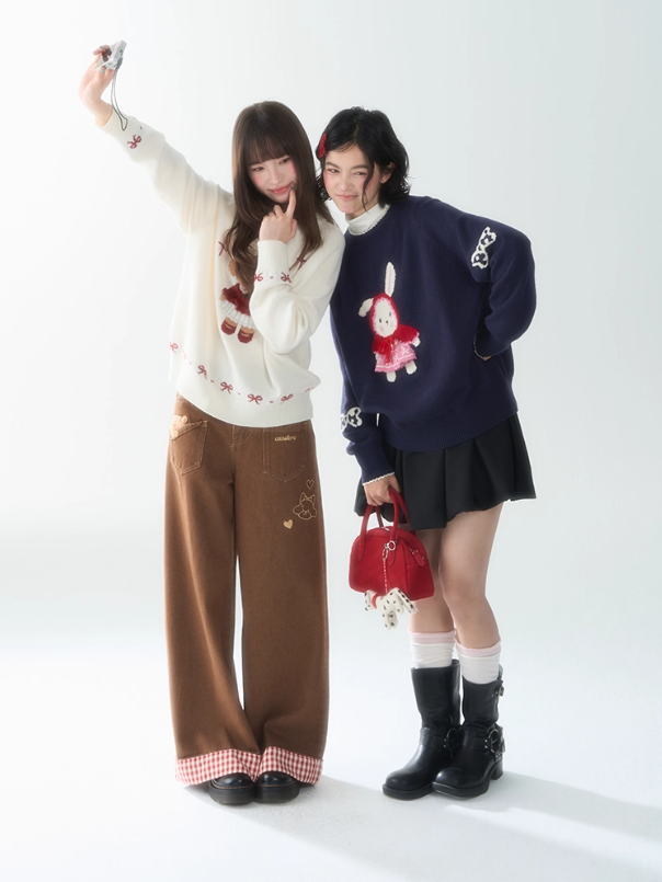 罐头士多所 - “Sweet Signals” Animal Knit Sweater