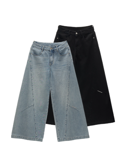 MAMC - Gravity Washed Wide-Leg Jeans