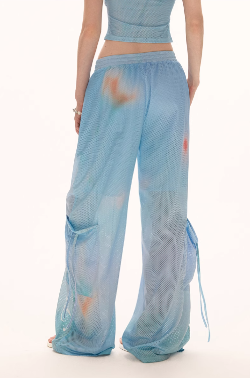 MAMC - Tie-Die Phantom Blossom Crop Top & Casual Pants