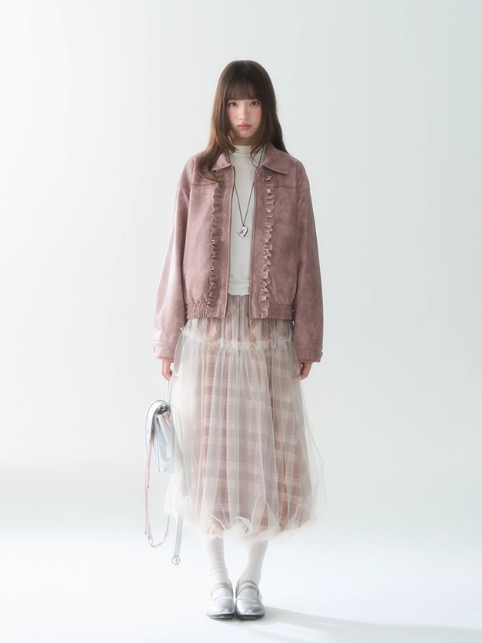 罐头士多所 - "Powder Mist Dream" Vintage Embroidered Short Jacket