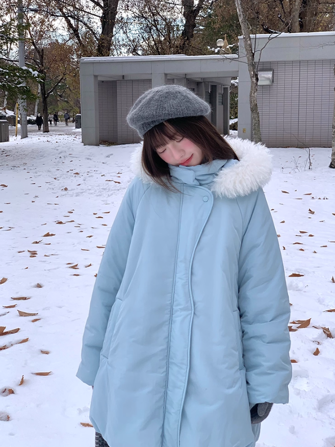 罐头士多所 Winter Balloon Silhouette Puffer Coat with Detachable Hood