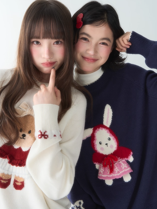 罐头士多所 - “Sweet Signals” Animal Knit Sweater