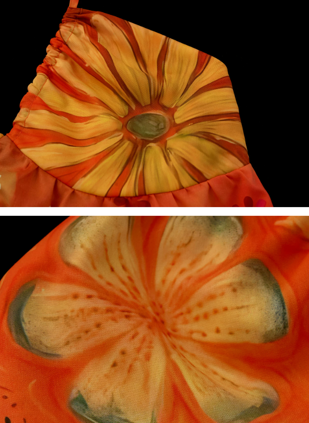 Sunset Bloom Halter Drawstring Top