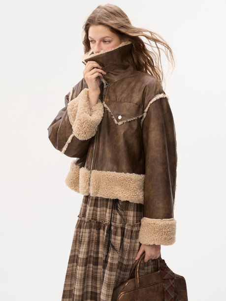 MAMC - Melade Faux Shearling Collar Jacket