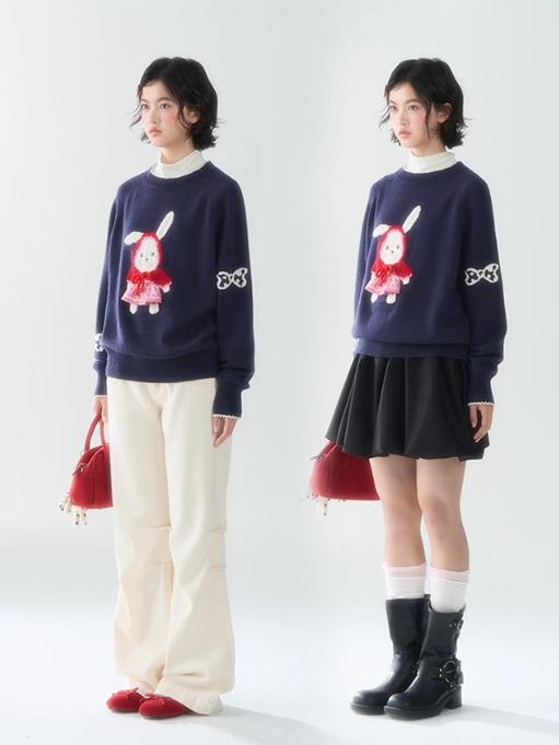 罐头士多所 - “Sweet Signals” Animal Knit Sweater