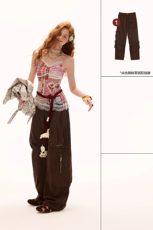 MAMC - Patchwork Sheer Lace Cami Top