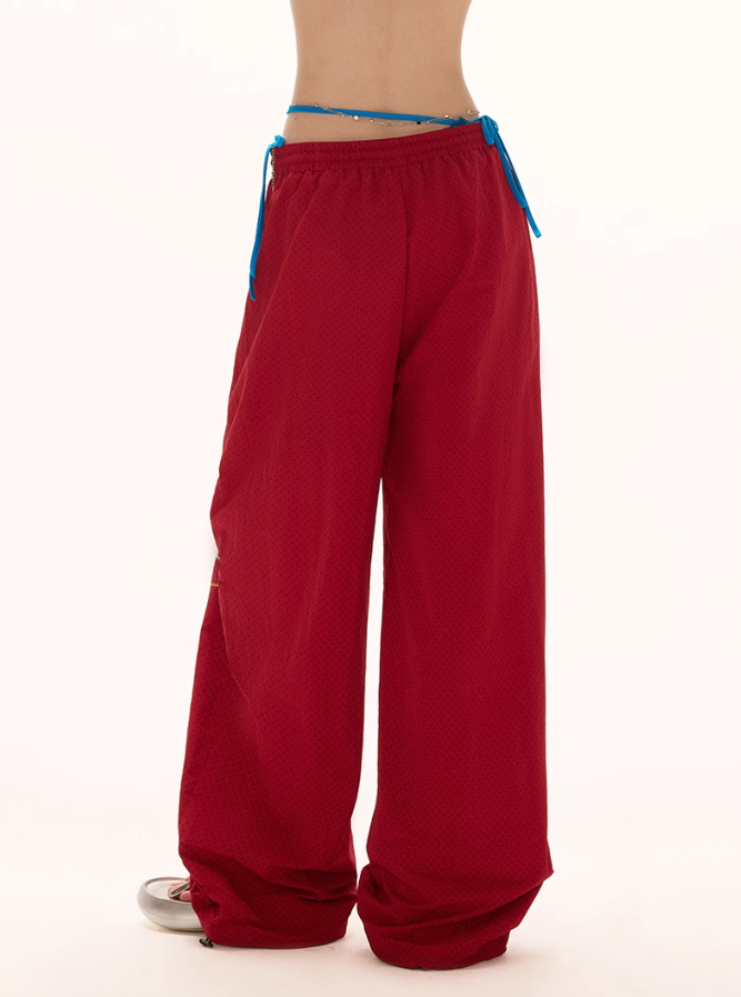 MAMC - Artsy Polka Dot Portrait Wide-Leg Pants – Relaxed Streetwear Vibe