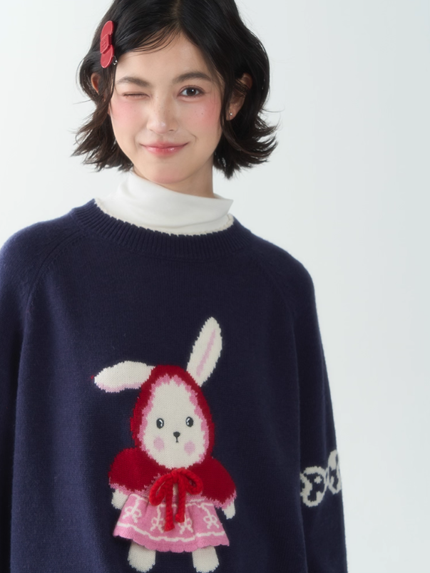 罐头士多所 - “Sweet Signals” Animal Knit Sweater