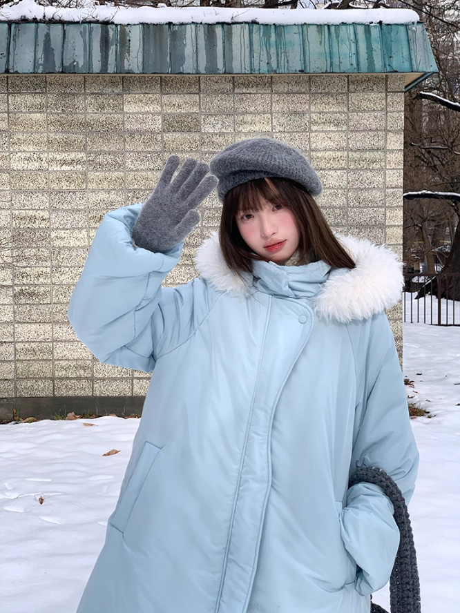 罐头士多所 Winter Balloon Silhouette Puffer Coat with Detachable Hood