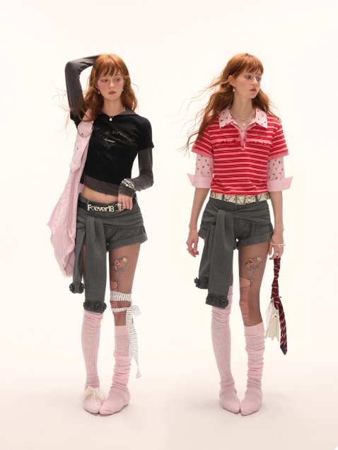 MAMC - Gray Tie-Waist Shorts