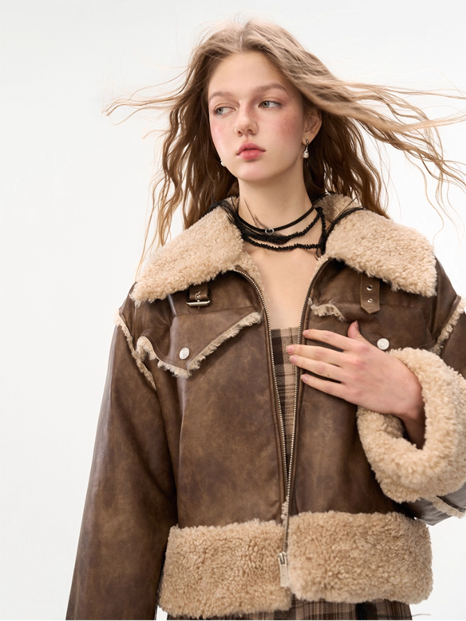 MAMC - Melade Faux Shearling Collar Jacket