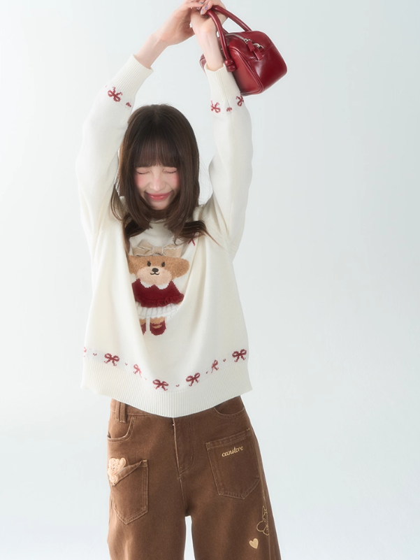 罐头士多所 - “Sweet Signals” Animal Knit Sweater