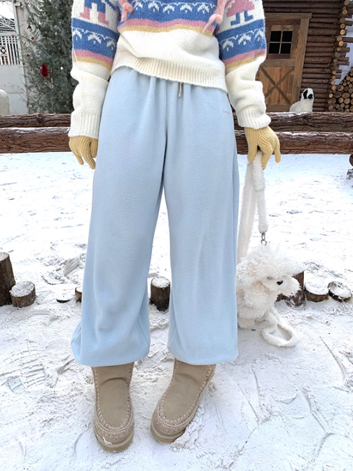罐头士多所 Fleece-Lined Relaxed Lounge Pants