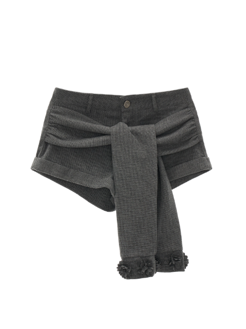 MAMC - Gray Tie-Waist Shorts