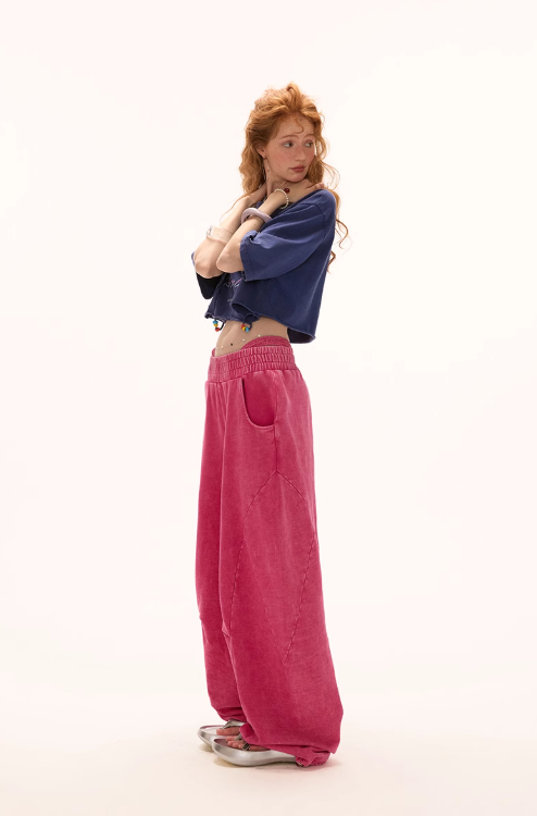 MAMC -Vintage-Washed Drawstring Hem Sweatpants