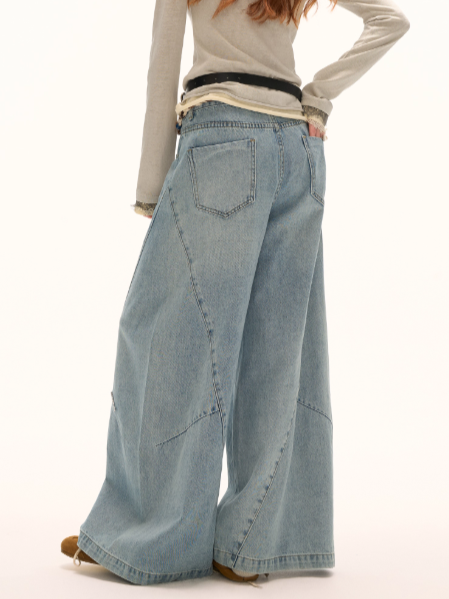 MAMC - Gravity Washed Wide-Leg Jeans