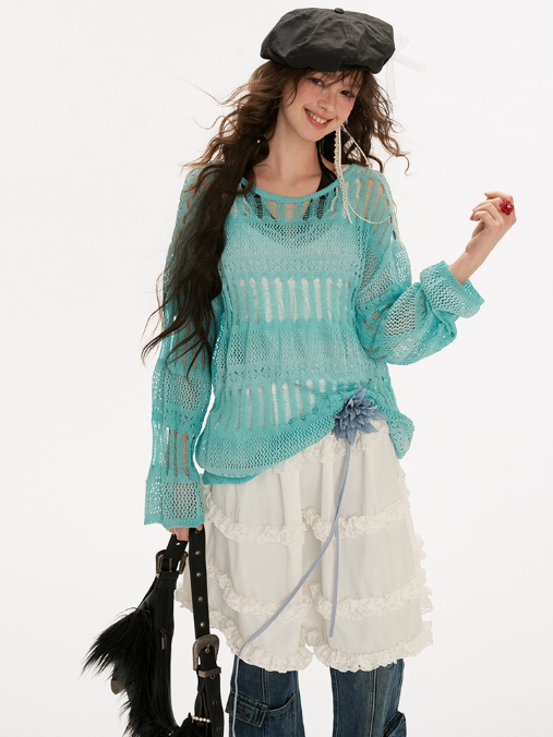 MAMC - Gradient Crochet Knit Cover-Up