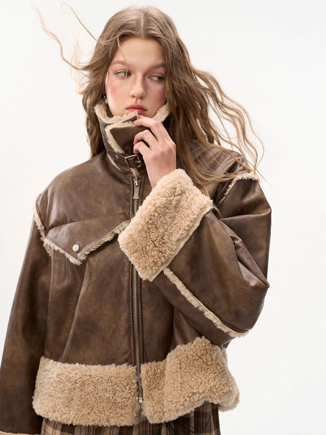 MAMC - Melade Faux Shearling Collar Jacket