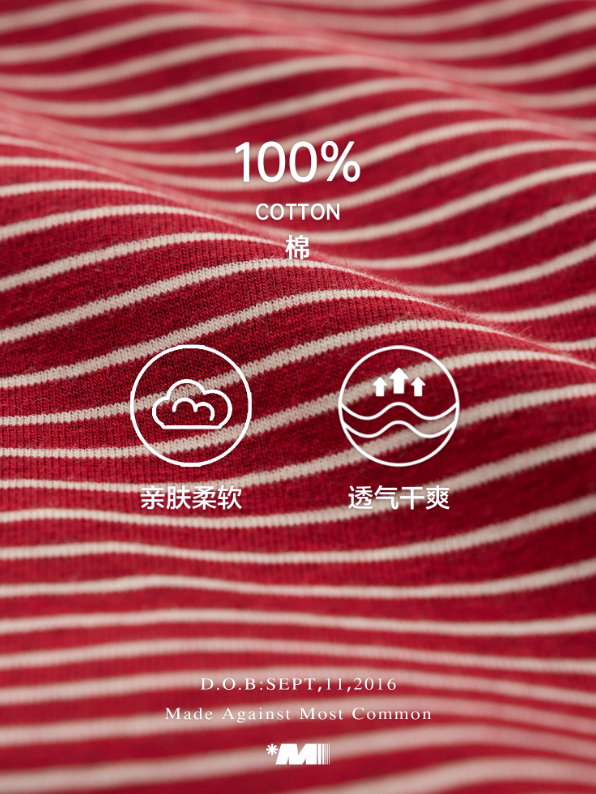 MAMC - Slim Fit Striped Two-Tone Top